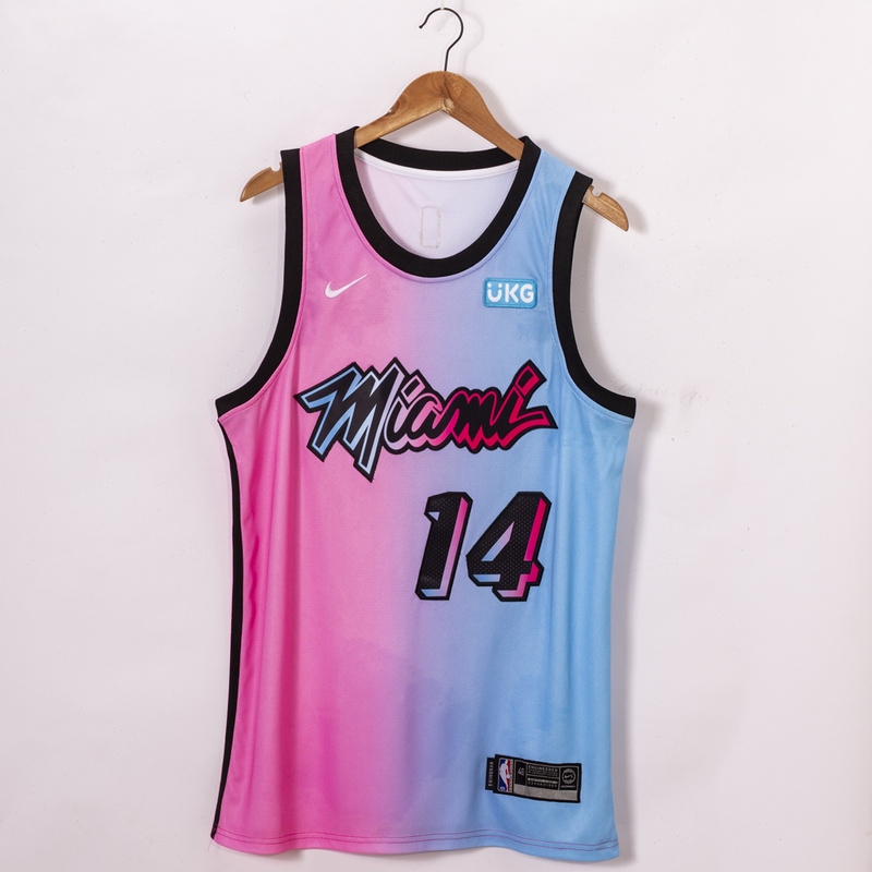 Men Miami Heat 14 Herro pink fahion new Nike NBA limited Jerseys